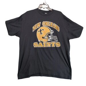 Vintage New Orleans Saints T-Shirt XL USA Single Stitch 80s-90s NFL Football